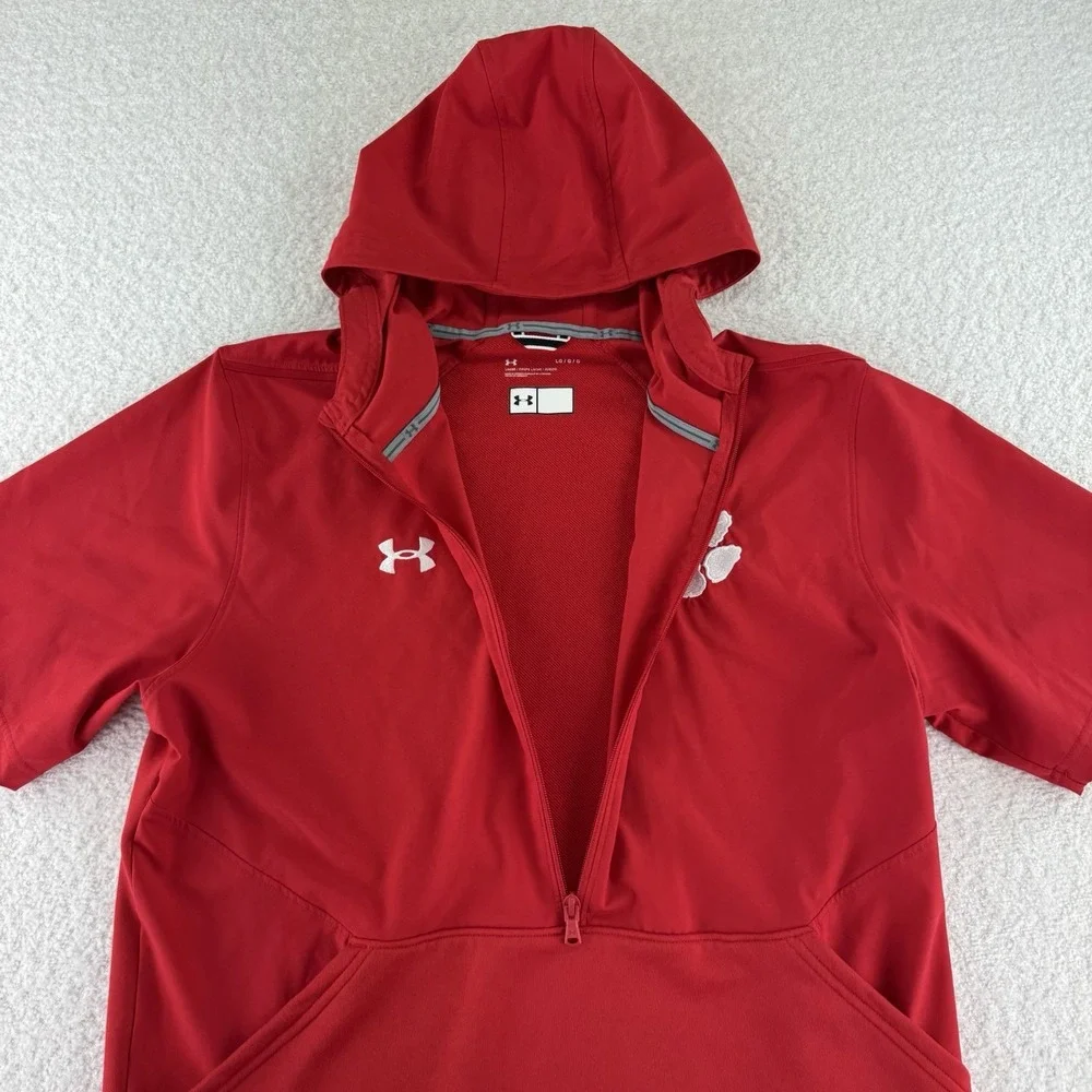 Under Armour Clemson Tigers Baseball 1/4 Zip‎ Hoodie Windbreakers Mens Large